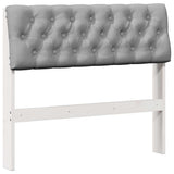 Upholstered Headboard Light Grey 90 cm Solid Pine Wood 879198