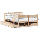 Bed Frame without Mattress 150x200 cm King Size Solid Wood Pine 3307119
