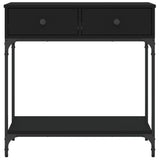 Console Table Black 75x34.5x75 cm Engineered Wood 833398