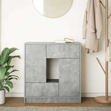 Sideboard with Drawers and Doors Concrete Grey 70.5x34x74.5 cm 861844