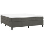 ZNTS Bed Frame without Mattress Dark Grey Super King Velvet 3121227