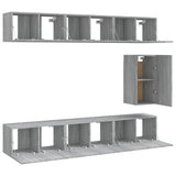 7 Piece TV Cabinet Set Grey Sonoma Engineered Wood 3120312