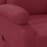 Recliner Chair Wine Red Faux Leather 340173