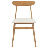 Dining Chair 2 pcs Natural and Light Solid Rubber Wood 42020491