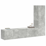 3 Piece TV Cabinet Set Concrete Grey Engineered Wood 3079076