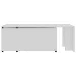 Coffee Table White 150x50x35 cm Engineered Wood 801337