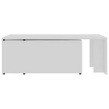 Coffee Table White 150x50x35 cm Engineered Wood 801337