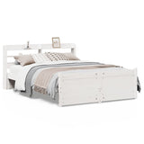 Bed Frame with Headboard without Mattress White 135x190 cm Double 3306753