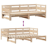 Daybed with Trundle and Drawers without Mattress 80x200 cm 3302233