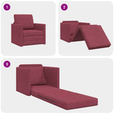 Sofa Bed Wine Red 74 x 77 x 81 cm Fabric 4106624