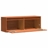 Wall Cabinet Wax Brown 100 x 30 x 35 cm Solid Pine Wood 869861