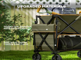 Double Decker Folding Trolley on Wheels, 200KG & 350L Capacity Collapsible Wagon Festival Trolley T3398P348620