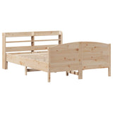 Bed Frame without Mattress 140x200 cm Solid Wood Pine 3306966