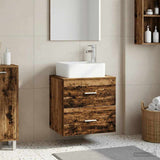 Wall-Mounted Sink Vanity Old Wood 53 x 34.5 x 63 cm 890292