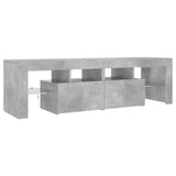 TV Cabinet with LED Lights Concrete Grey 140x36.5x40 cm 804368