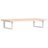 Basin Shelf Wall Mounted Steel and Solid Wood Oak 3302544