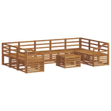 Sofa Sets 10 pcs Natural Solid Acacia Wood 3375534