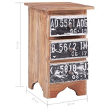 Bedside Cabinet 30x30x51 cm Solid Mahogany Wood 283921
