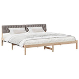 Bed frame Brown and taupe 200 x 200 cm Solid pine wood 3394341