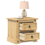 ZNTS Bedside Cabinet Corona 53x39x50 cm Solid Wood Pine 4005658