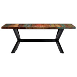 Dining Table 200x100x75 cm Solid Reclaimed Wood 247429