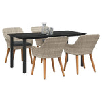 Dining Set Light grey Poly rattan 3261715