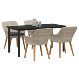 Dining Set Light grey Poly rattan 3261715
