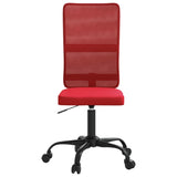 Office Chair Height Adjustable Wine Red Mesh Fabric 353012
