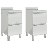 Commercial Kitchen Cabinets with 2 Drawers 2 pcs 50x60x96 cm 3081933