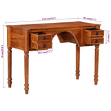 Desk with Drawers 110x50x76 cm Solid Wood Acacia 356974