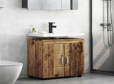 Bathroom Cabinet Set TULUM Old Wood 60 x 34 x 63 cm 880329