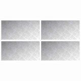 Stair Tread Rectangular 4 pcs Silver 60 x 30 cm Aluminium 4104296