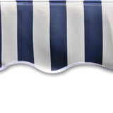 ZNTS Awning Top Sunshade Canvas Blue & White 450x300 cm 143700