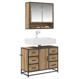 Bathroom Furniture Set 2 pcs Artisan Oak Engineered Wood 3402427