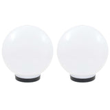 ZNTS LED Bowl Lamps 2 pcs Spherical 25 cm PMMA 50655