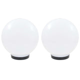 LED Bowl Lamps 2 pcs Spherical 25 cm PMMA 50655