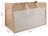 Jute Handbags with Pocket 10 pcs 42 x 33 x 19 cm 42012291