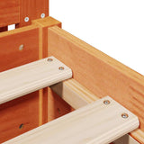 Bed Frame without Mattress Wax Brown 90x200 cm Solid Wood Pine 3306197