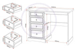 ZNTS Corona 4 Drawer Dressing Table 100-105-006