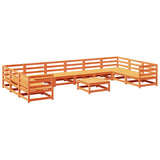 Garden Sofa Set Wax Brown Solid Pine Wood Large Modular 3299645