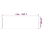 ZNTS Vertical Awning Taupe 100x1000 cm Oxford Fabric 148407