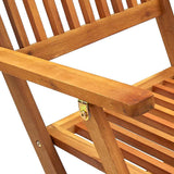 Outdoor Chair Set of 2 Natural Wood Solid Acacia wood Medium 46337