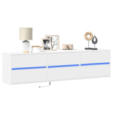 TV Wall Cabinet with LED White 180x31x45 cm 3307933