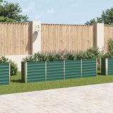 Raised Garden Bed 320x40x77 cm Galvanised Steel Green 47049