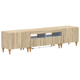 3 Piece LED TV Cabinet Sonoma Oak Engineered Wood 3416498