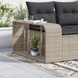 Storage Shelves 2 pcs Light Grey Poly Rattan 366188