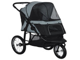 Pet Stroller Jogger for Medium Small Dogs, Foldable Cat Pram Dog Pushchair with Adjustable Canopy, 3 T3398P347583