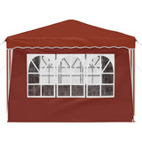 Pop-up Party Tent 288 x 288 x 245 cm Terracotta Oxford Fabric 42019776