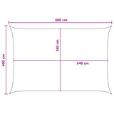 Sunshade Sail Anthracite and White 4 x 6 m HDPE 42032777