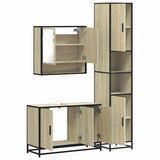 3 Piece Bathroom Furniture Set Sonoma Oak Engineered Wood 3301101